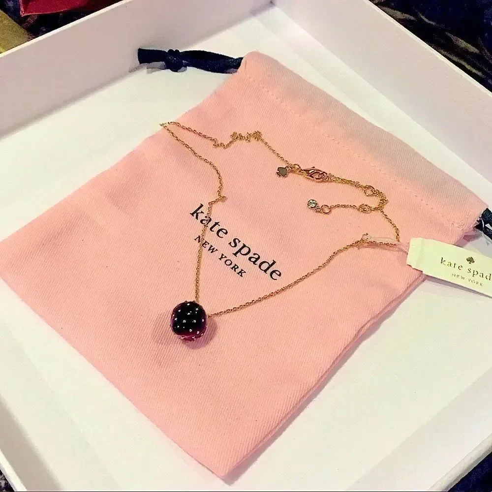KATE SPADE STRAWBERRY MINI PENDANT NECKLACE